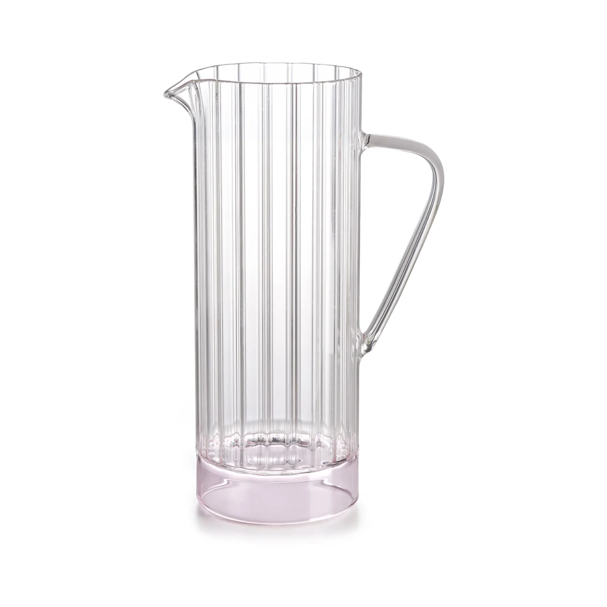 9136.1 foto 1 IVV Caraffa trasparente "Quattro note" base colore rosa - immagine 1