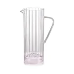 IVV Caraffa trasparente "Quattro note" base colore rosa