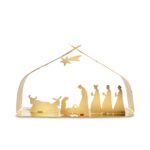 ALESSI Presepe "Bark Crib" in acciaio dorato