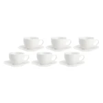LA PORCELLANA BIANCA Set 6 tazzine da caffè con piattino "Reale"