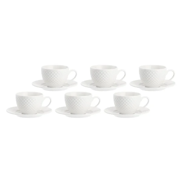 LA PORCELLANA BIANCA Set 6 tazzine da caffè con piattino "Reale"