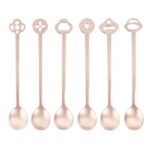 Sambonet Set 6 cucchiaini party linea "Party Items" colore Antique Pvd Champagne