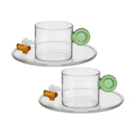 LA PORCELLANA BIANCA Set 2 tazzine da caffè APIFLORA