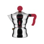 ALESSI Caffettiera Moka 1 tazza , colore rosso