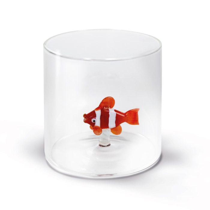WD566PAG WD LIFESTYLE Bicchiere MONTEREY LINE decoro "pesce pagliaccio" - immagine 1
