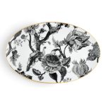 WEISSESTAL Piatto ovale Souvenir de Voyage decoro "Secret Garden" design Simone Guidarelli