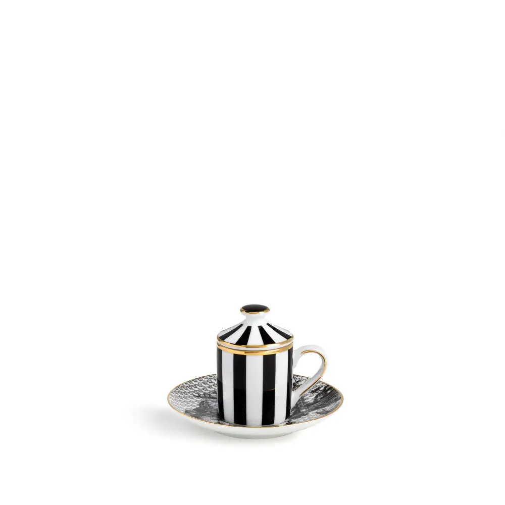WEISSESTAL Tazza da caffè con piattino Souvenir de Voyage decoro “Oriental Dream”
