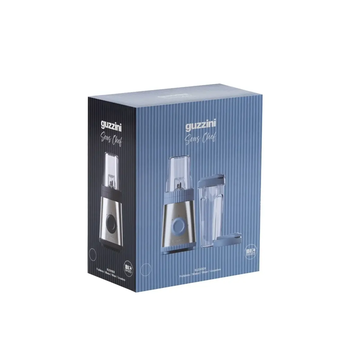 Guzzini Frullatore portatile on-the-go con bicchiere accessorio linea Sous Chef colore Navy blue - immagine 3