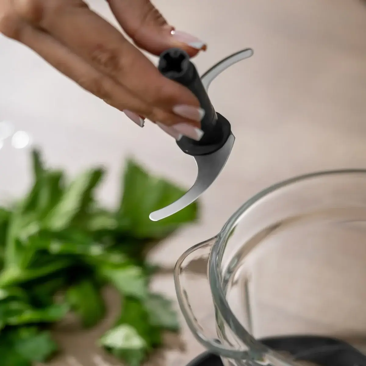 Guzzini Tritatutto elettrico collezione Sous Chef colore Coal grey - immagine 4