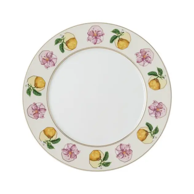 10470-426400-10249 foto 1 Rosenthal Set 6 Piatti piani Swarovski IDYLLIA decoro Marshmallow - immagine 1