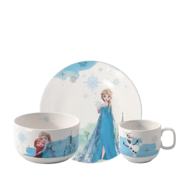 1486808427 Villeroy & Boch Set di stoviglie per bambini 3 pz collezione Disney decoro "Frozen" - immagine 1