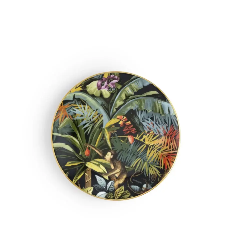 SG2000035 foto 1 WEISSESTAL Piatto frutta collezione Exotic Jungle design Simone Guidarelli colore Midnight - immagine 1