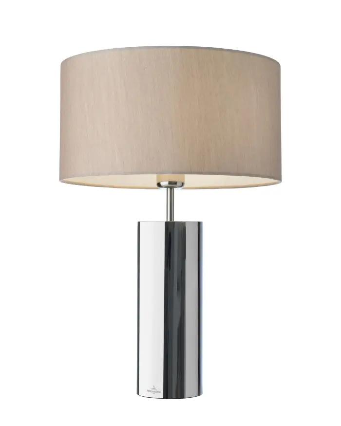 Sompex 96245 foto 1 Villeroy&Boch Lampada da tavolo PRAG base acciaio e tessuto beige - immagine 1