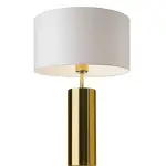 Villeroy&Boch Lampada da tavolo PRAG base acciaio colore oro e tessuto beige