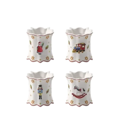 villeroy & boch set 4 anelli per tovaglioli collezione toy's delight