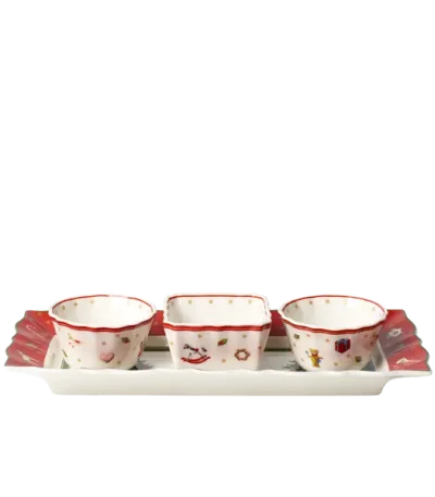 villeroy & boch set 4 pz ciotoline portasalse e vassoio toy's delight