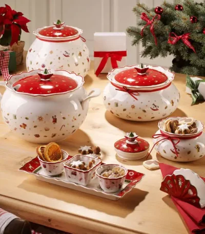 villeroy & boch set 4 pz ciotoline portasalse e vassoio toy's delight