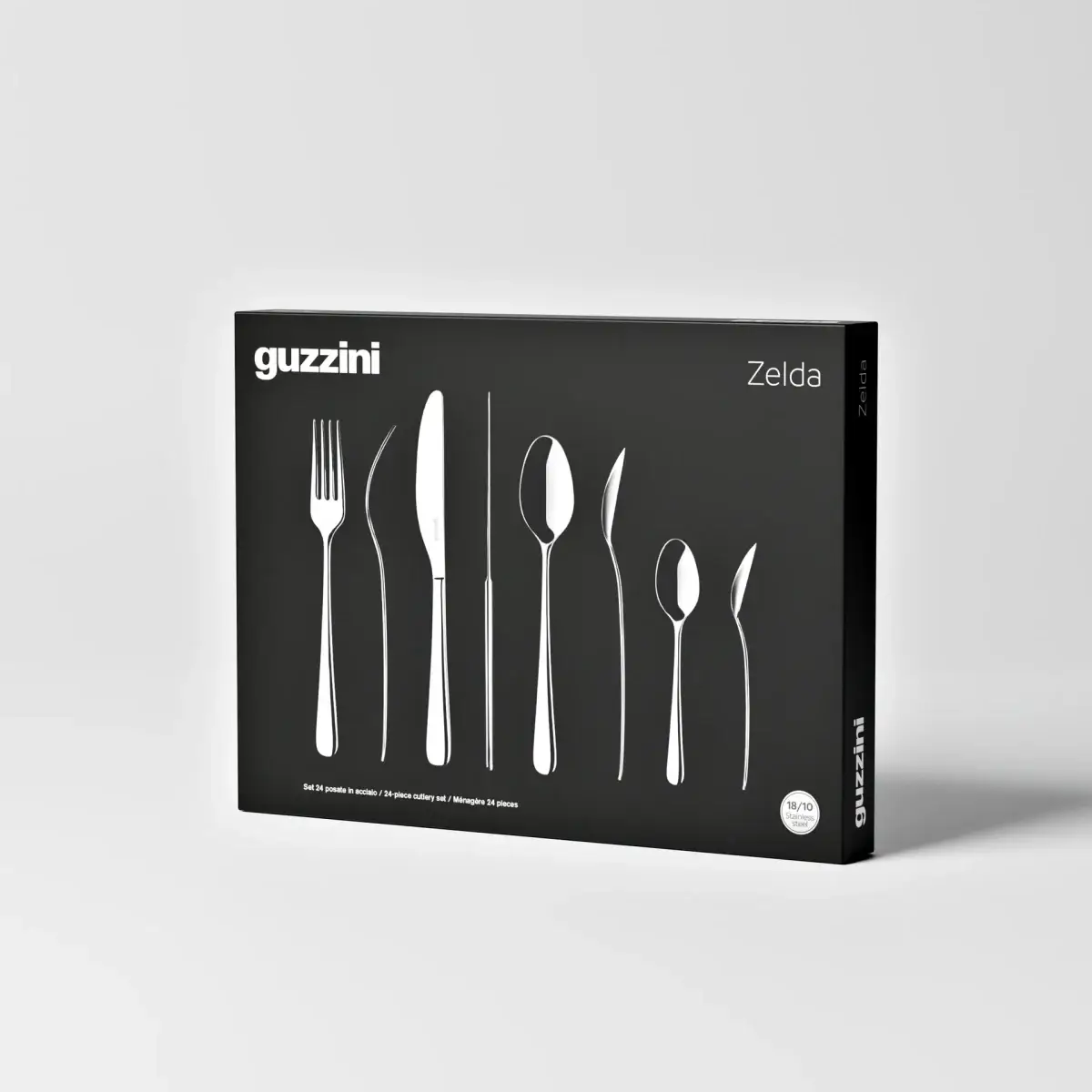 guzzini set posate da tavola "zelda" 24 pezzi