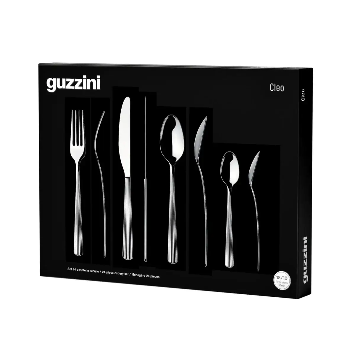 guzzini set posate da tavola "cleo" 24 pezzi