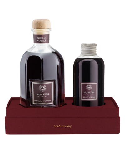dr vranjes firenze cofanetto "rosso nobile" set diffusore da 250 ml + refill 150 ml
