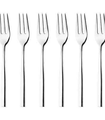 guzzini set 6 forchettine "petra" in acciaio inossidabile 18/10