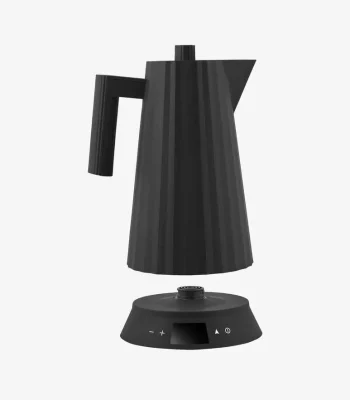 alessi bollitore elettrico con controllo della temperatura "plissé", colore nero